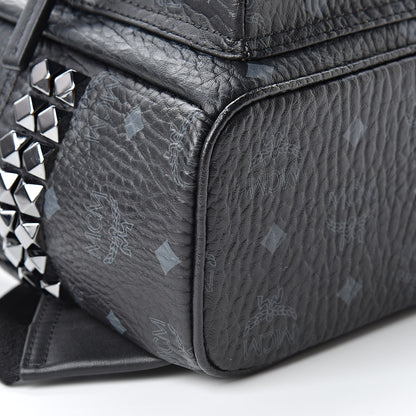 MCM Visetos Side Stud Mini Stark Backpack Black 10 of 11