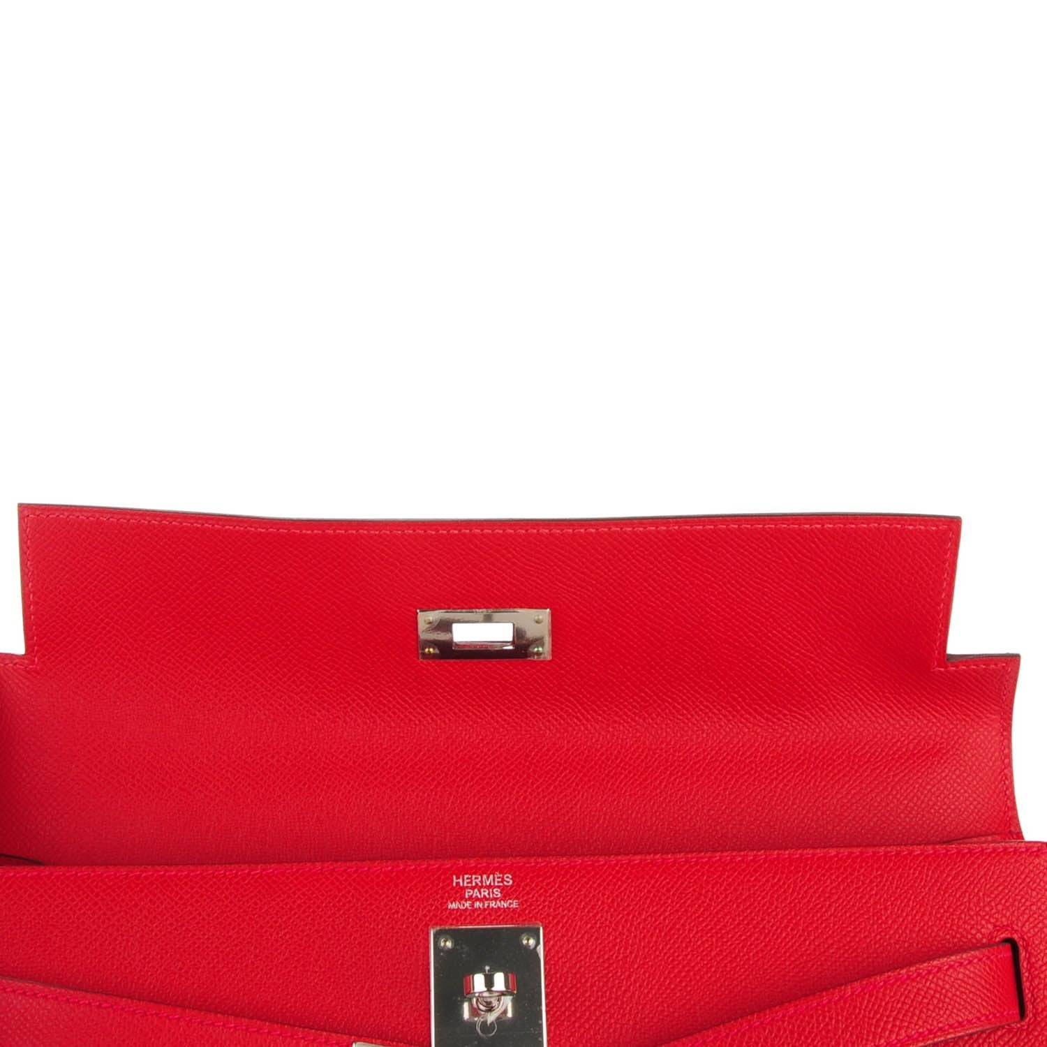 Hermes Epsom Kelly Sellier 32 Rouge Casaque 16 of 26