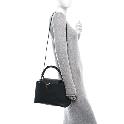 Louis Vuitton Taurillon Capucines PM Black 2 of 9