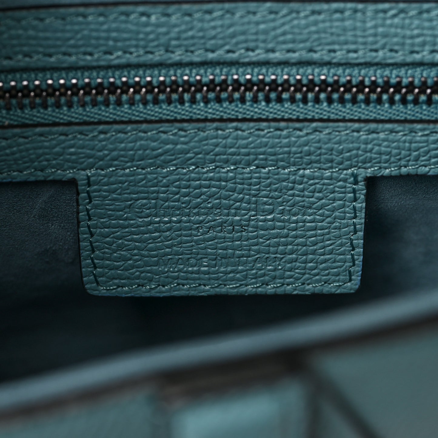 Grained Calfskin Saddle Bag Azure Blue