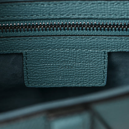 Christian Dior Grained Calfskin Saddle Bag Azure Blue 6 of 8