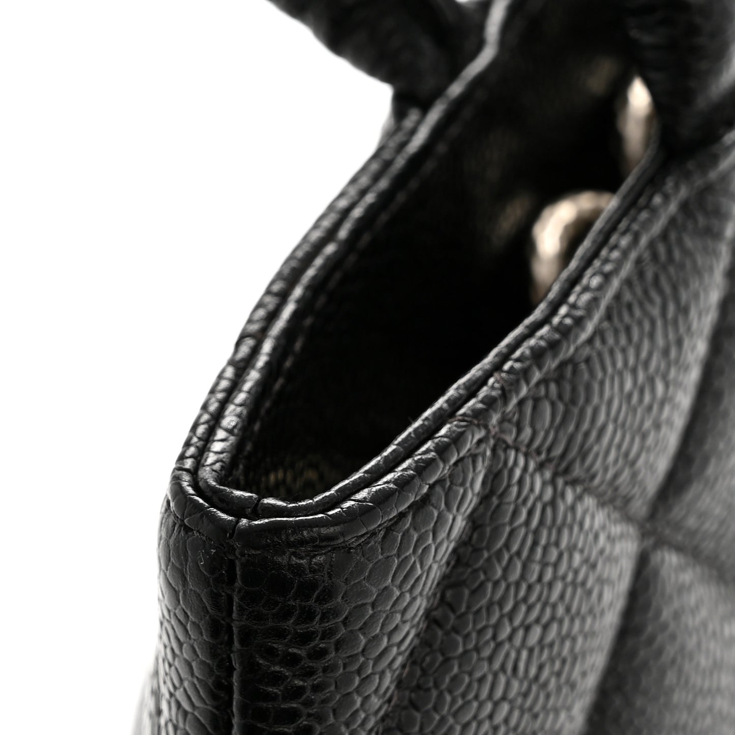 Caviar Quilted Medallion Tote Black