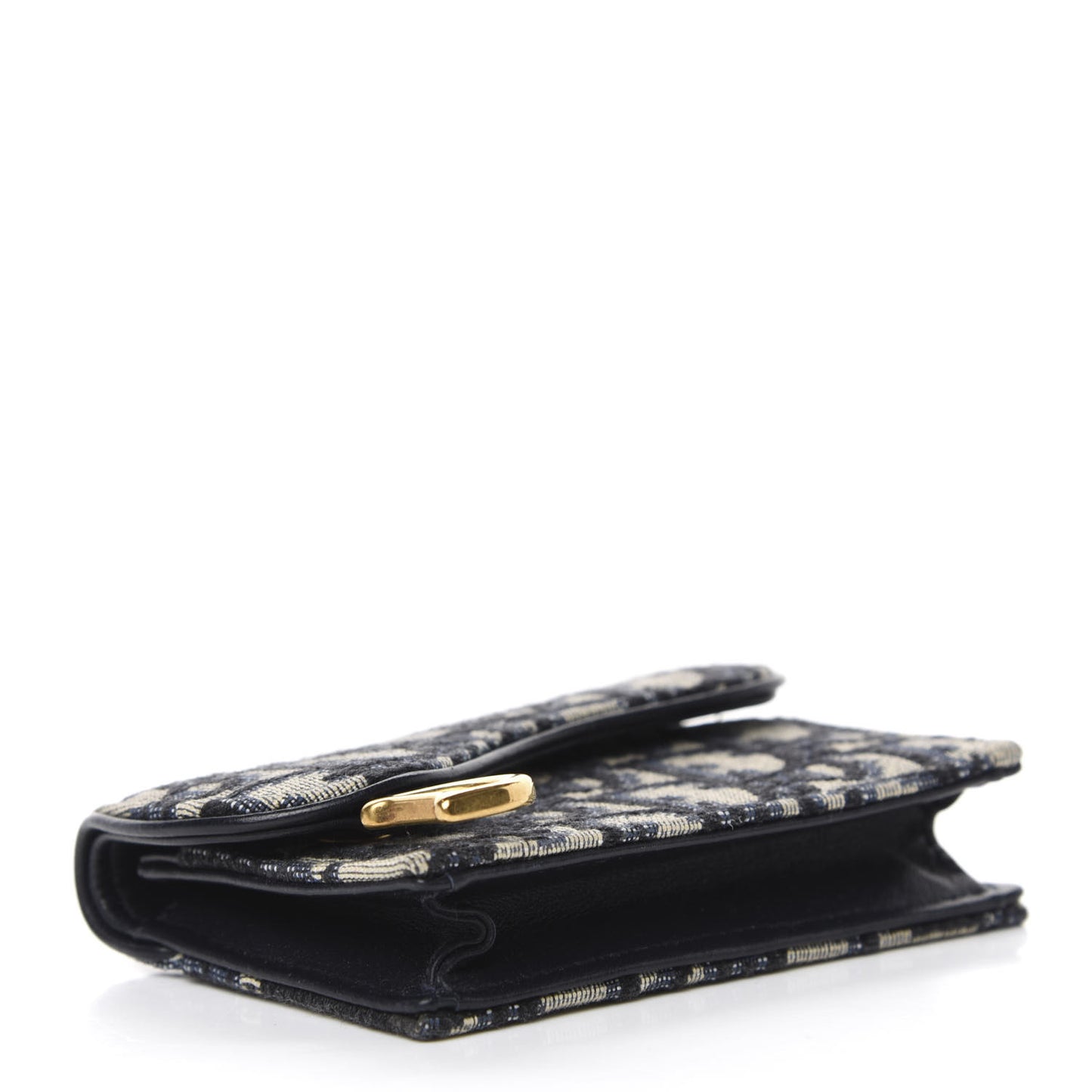 Oblique Saddle Card Holder Blue