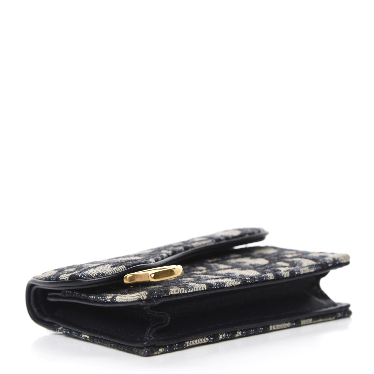 Christian Dior Oblique Saddle Card Holder Blue 4 of 7