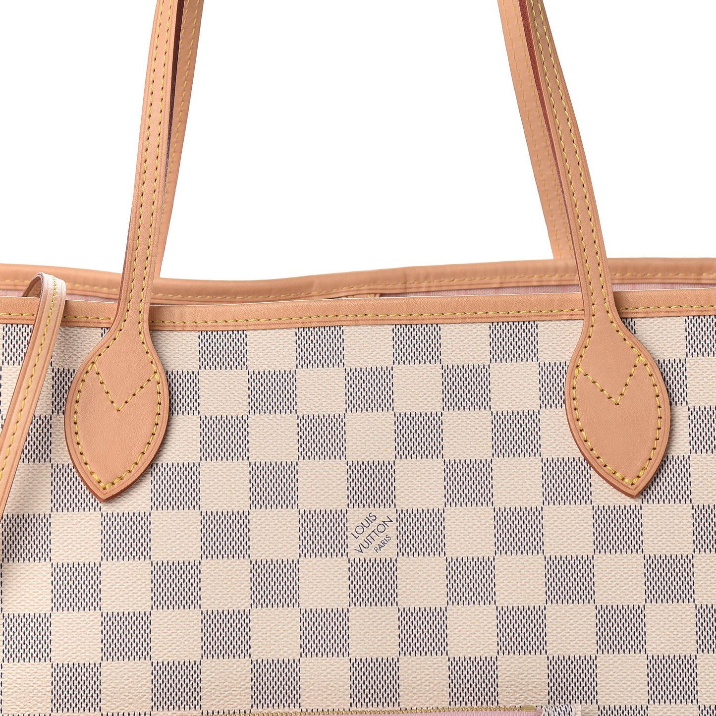 Damier Azur Neo Neverfull MM Rose Ballerine