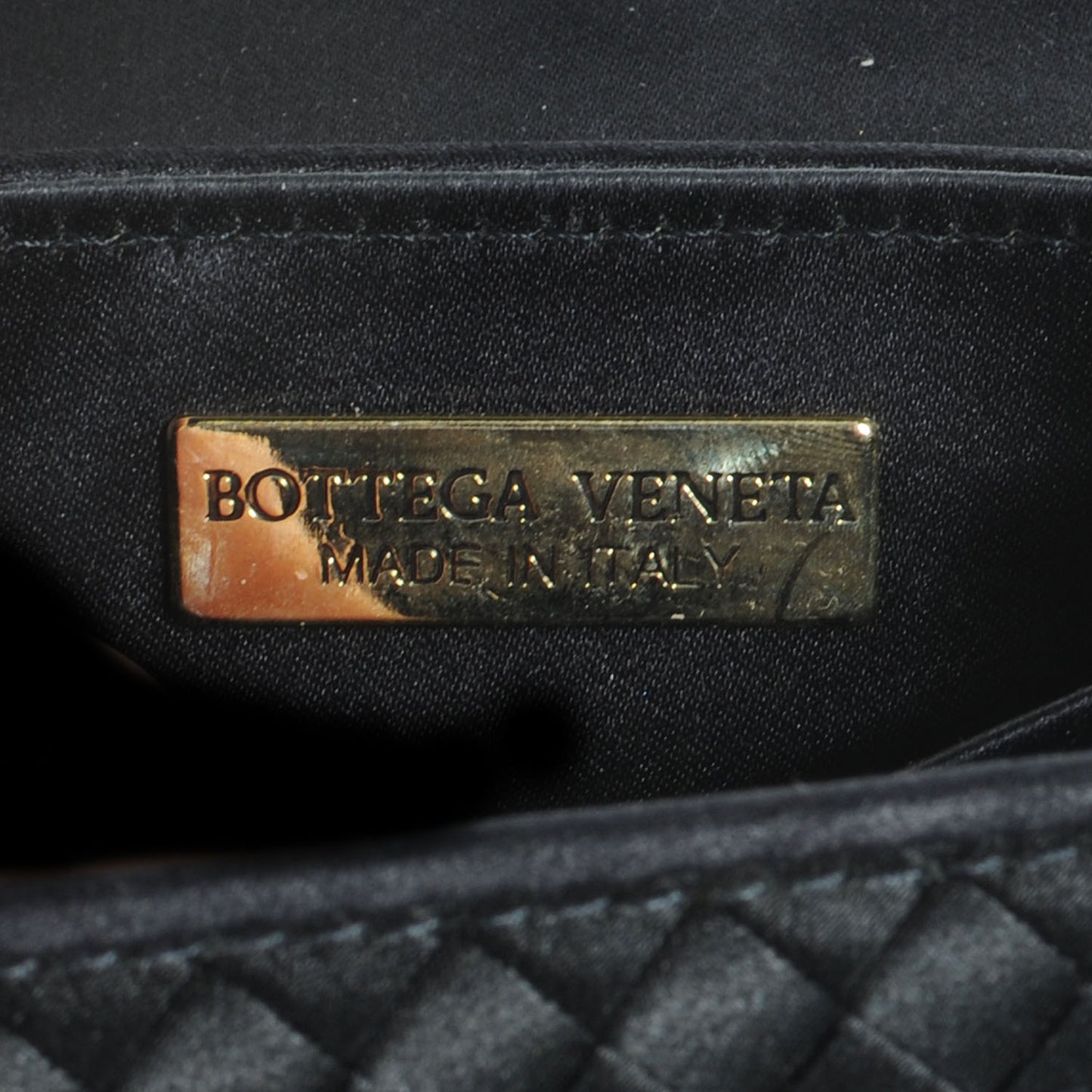 Vintage Woven Satin Evening Bag Black