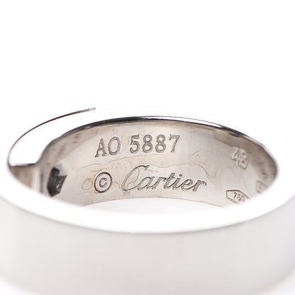 Cartier 18K White Gold Diamond Anniversary Band Ring 48 4.5 4 of 5