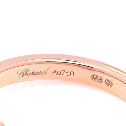 Chopard 18K Rose Gold Diamond Happy Diamonds Heart Ring 53 6.5 4 of 6