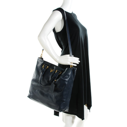 Prada Soft Calf Shopping Tote Baltico 2 of 8