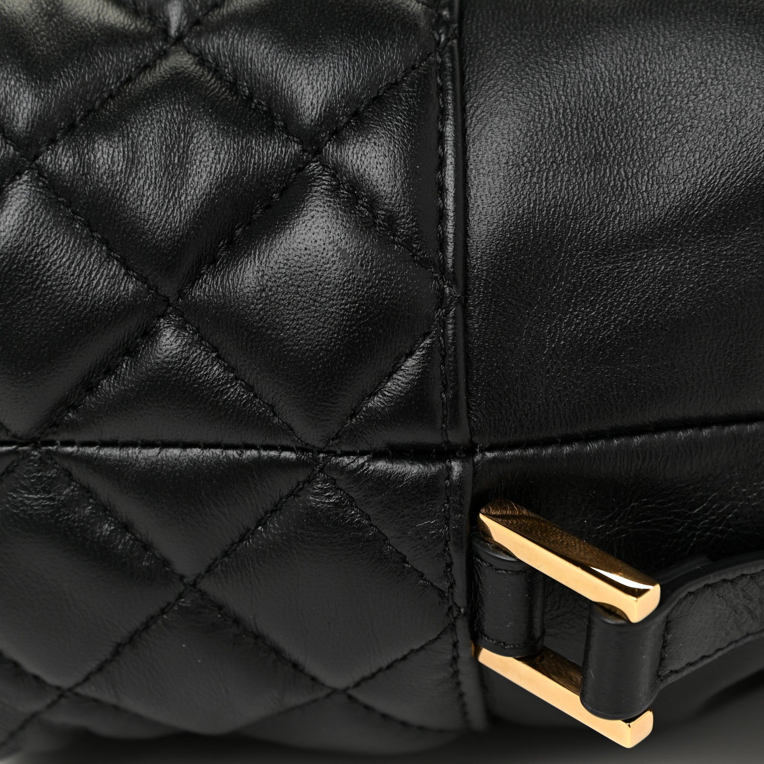 Versace Nappa Quilted Medusa Bucket Bag Black 10 of 10