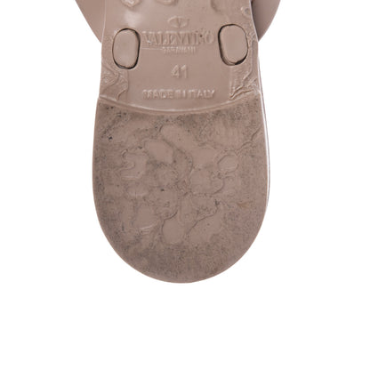 Valentino Garavani PVC Jelly Rockstud Bow Thong Sandals 41 Poudre 9 of 11