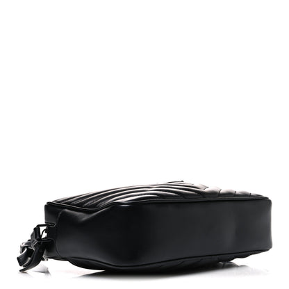 Saint Laurent Calfskin Matelasse Monogram Monochrome Lou Camera Bag Black 4 of 11
