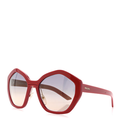 Prada Acetate Geometric Sunglasses SPR 08X Red 1 of 7