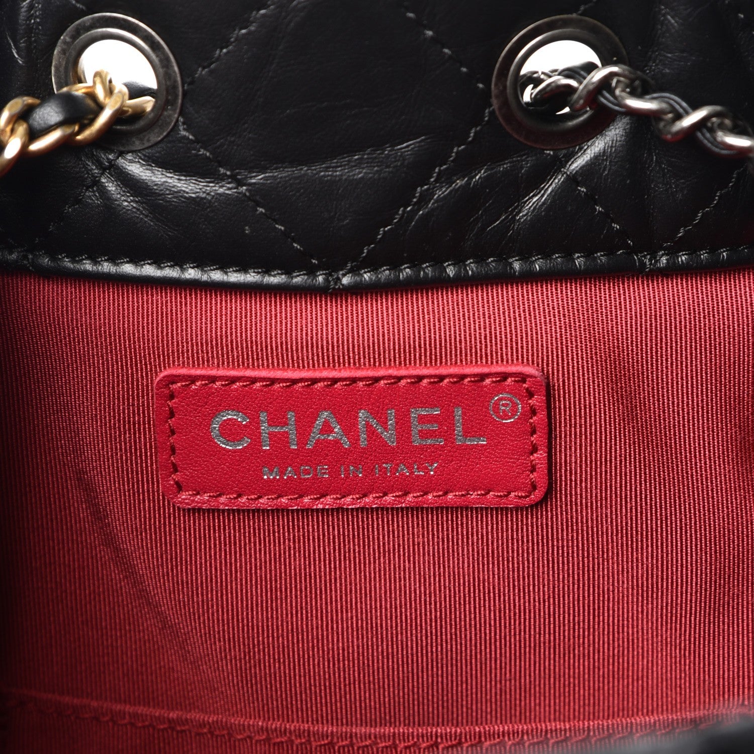 Chanel Aged Calfskin Quilted Gabrielle Backpack Black 6 of 8