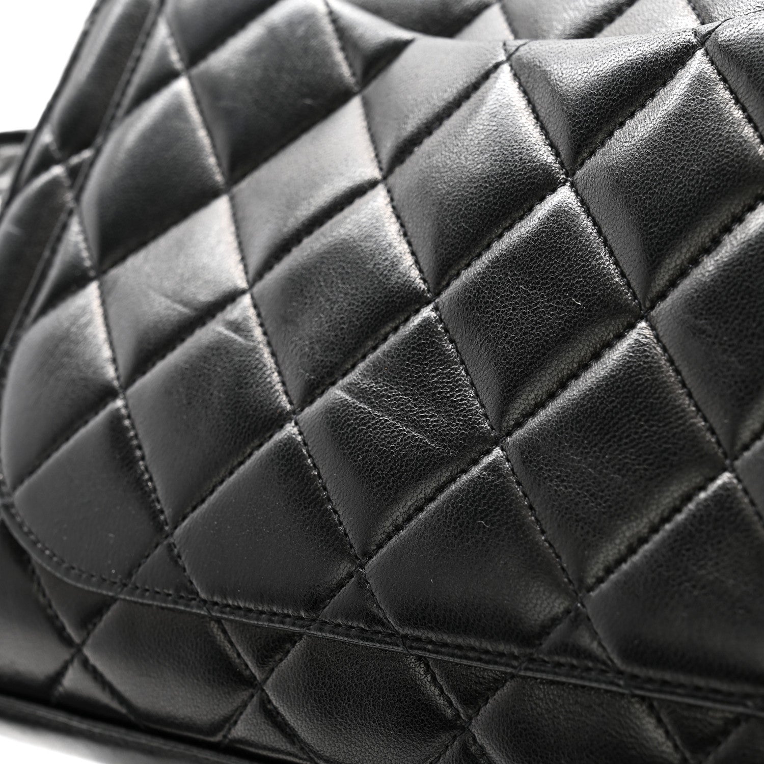 Chanel Lambskin Quilted CC Flap Shoulder Bag Black 12 of 13