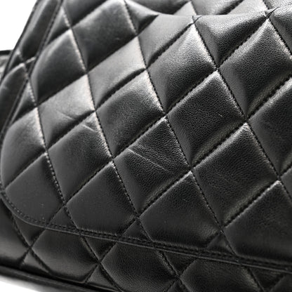 Chanel Lambskin Quilted CC Flap Shoulder Bag Black 12 of 13