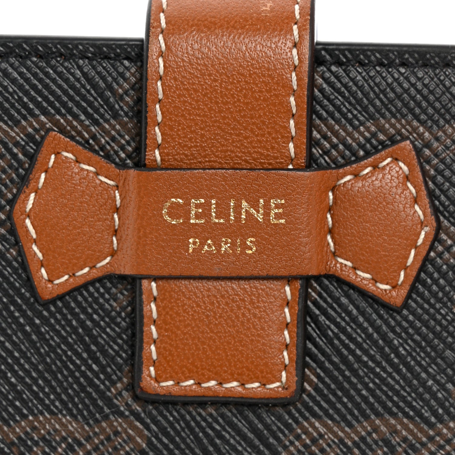 Celine Canvas Triomphe Small Strap Wallet Tan 6 of 8
