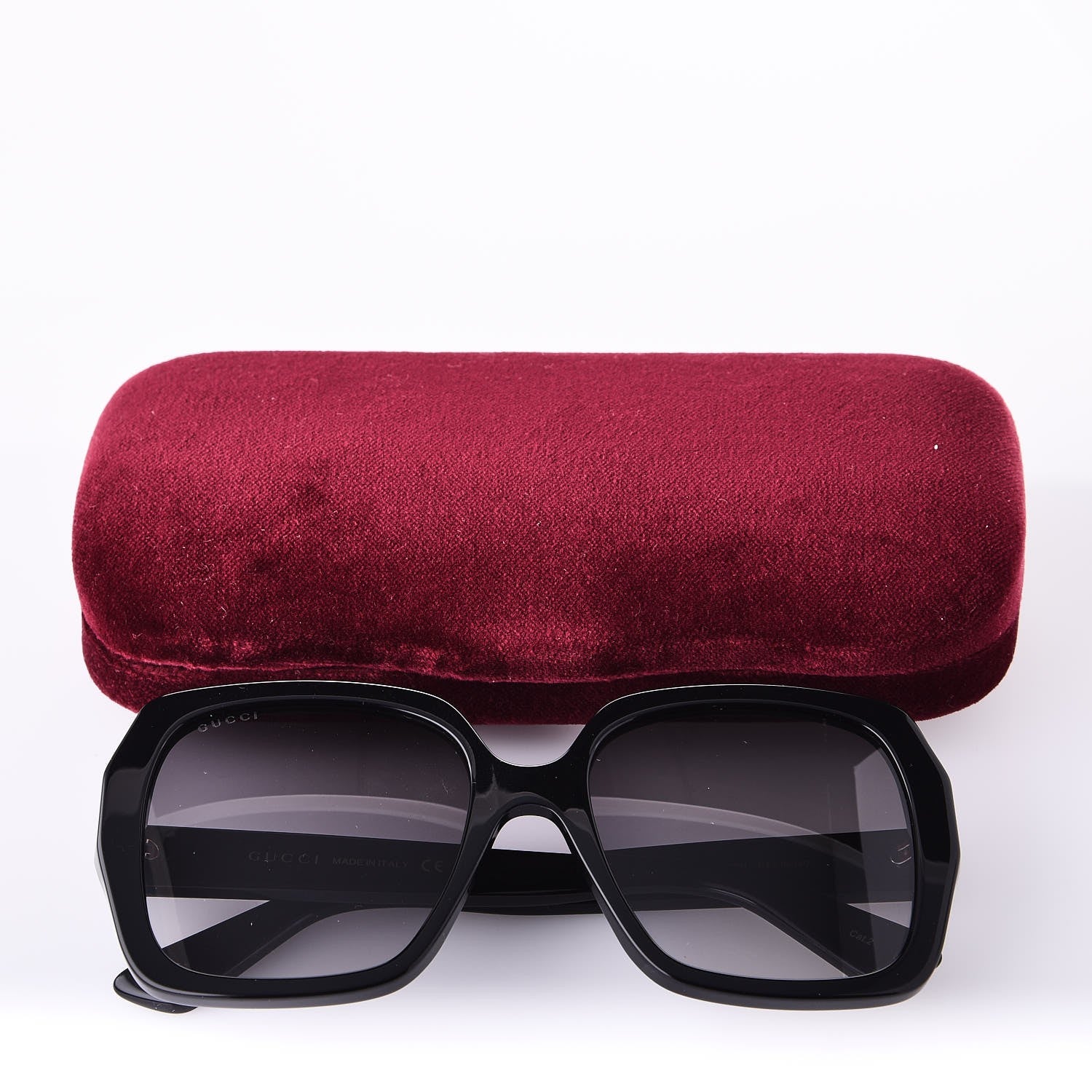 Gucci Acetate Square Frame GG 0096S Sunglasses Black 8 of 8