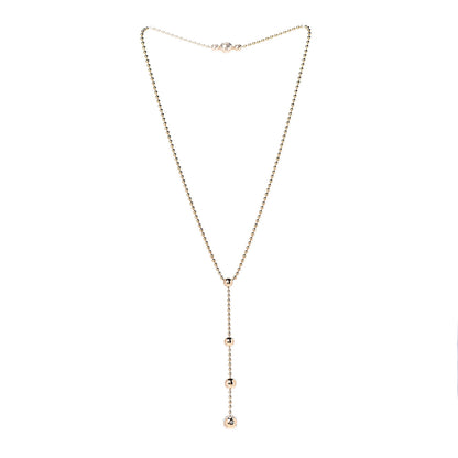 Cartier 18K Yellow Gold Diamond Beaded Lariat Chain Necklace 3 of 6