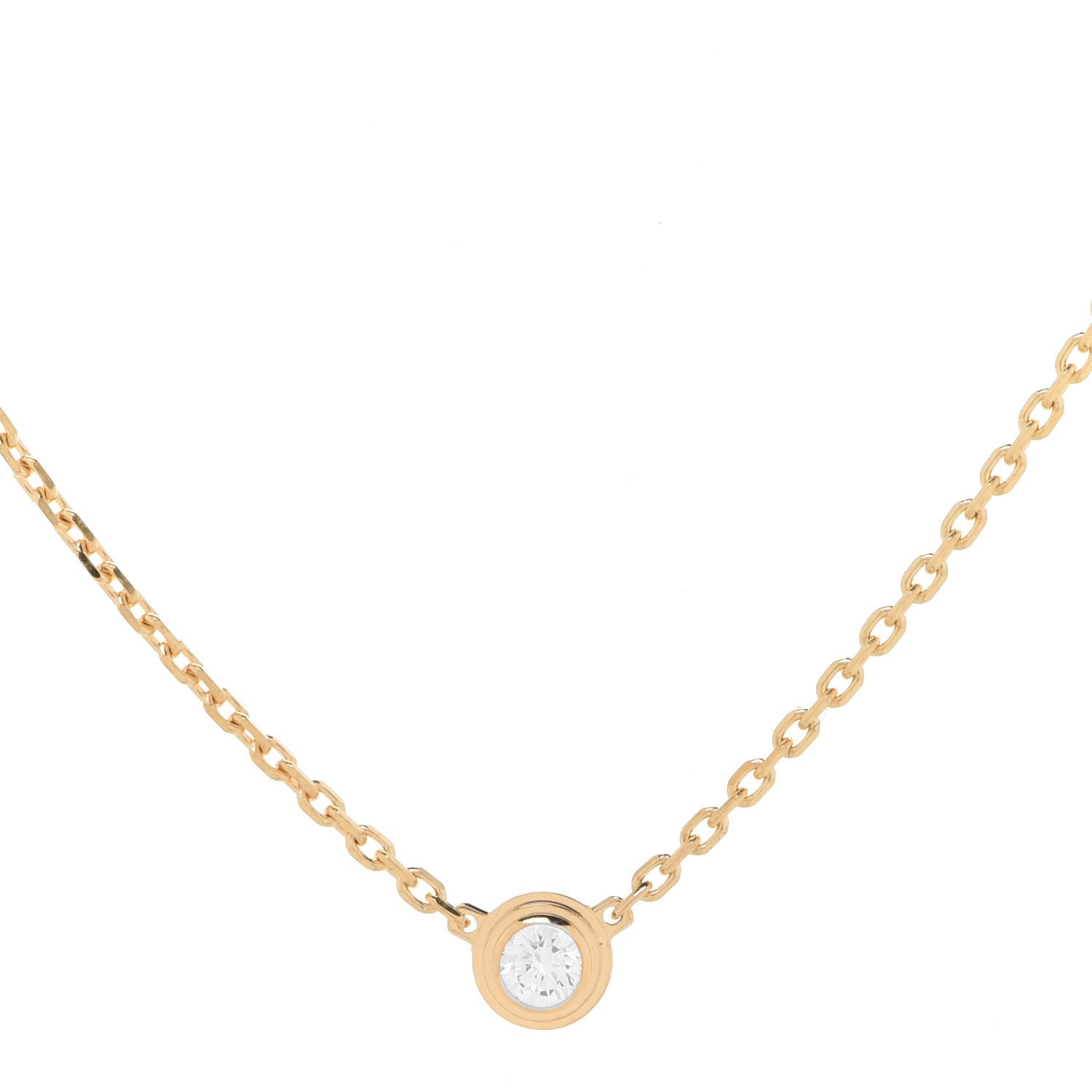 Cartier 18K Yellow Gold Diamond XS D'Amour Pendant Necklace 4 of 7