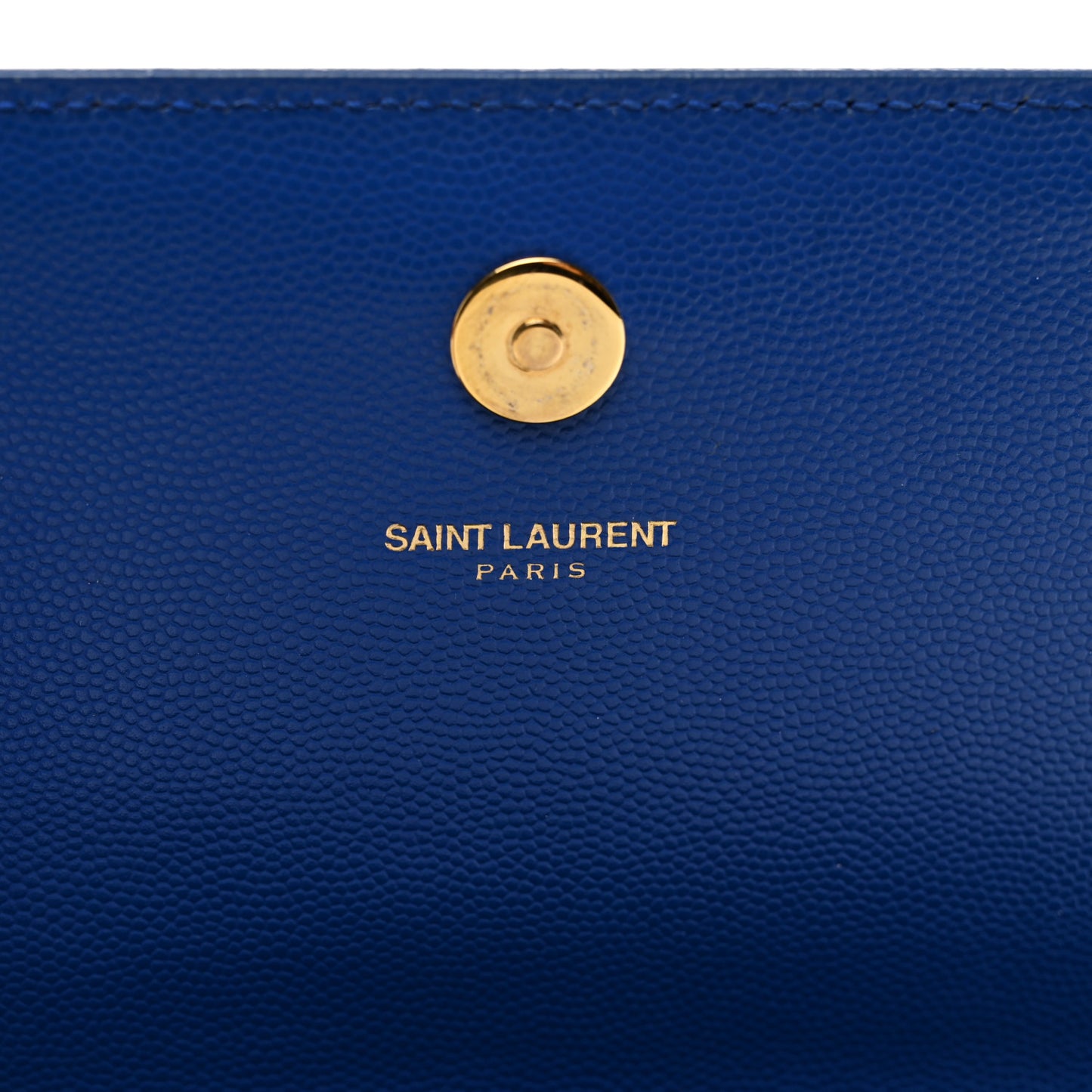 Grain De Poudre Classic Monogram Cassandre Clutch Blue Majorelle
