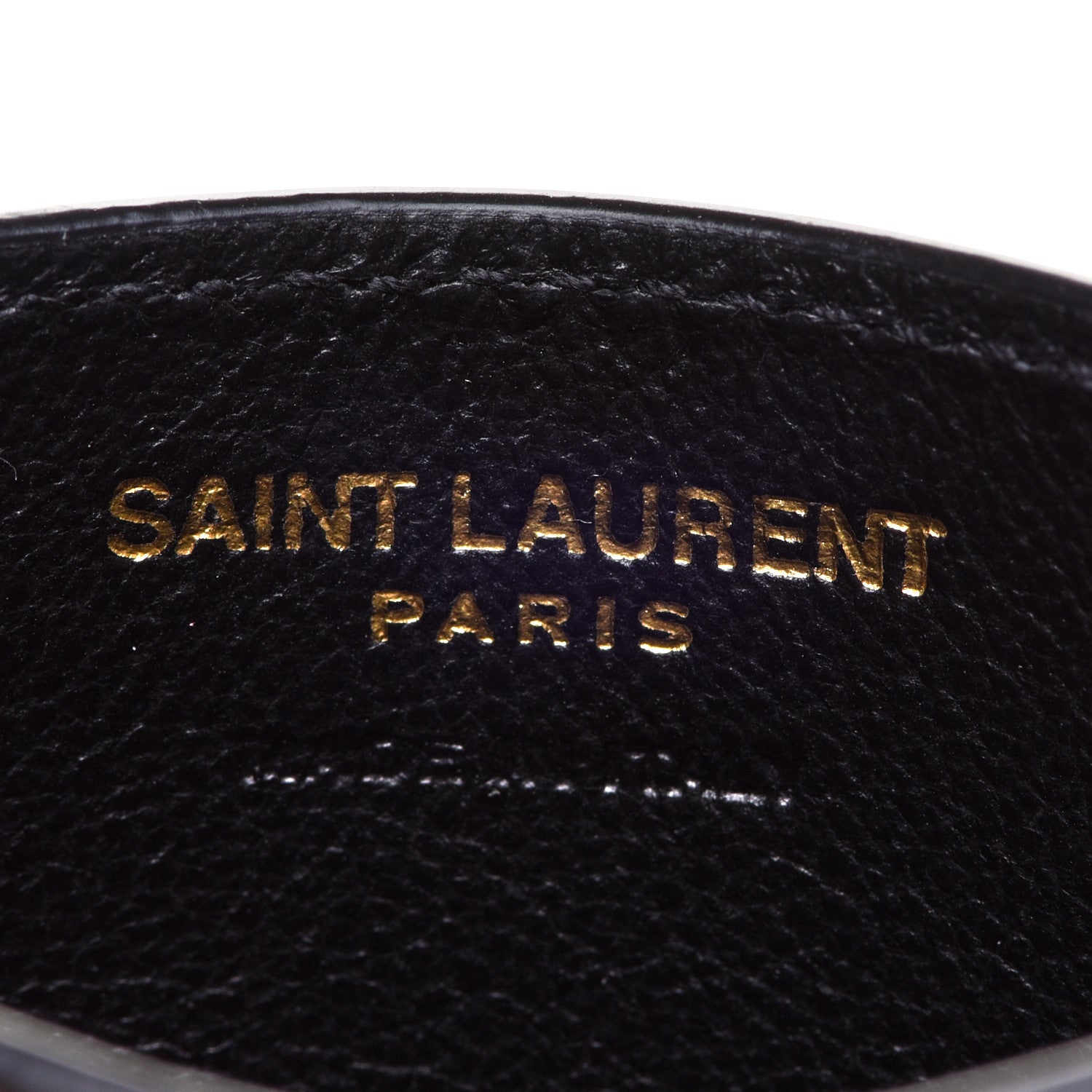 Saint Laurent Grain De Poudre Matelasse Chevron Monogram Credit Card Case Black 6 of 8