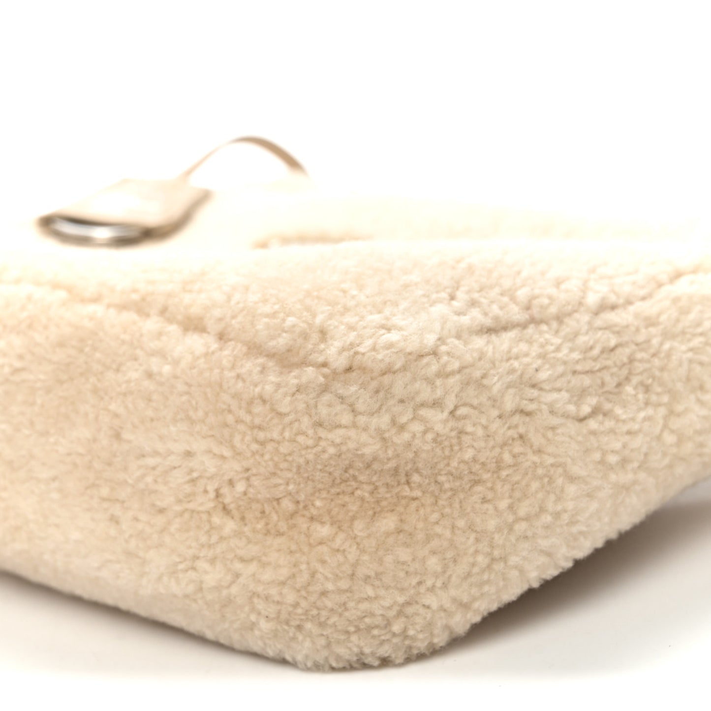 Shearling Mini Re-Edition 2000 Bag Ecru