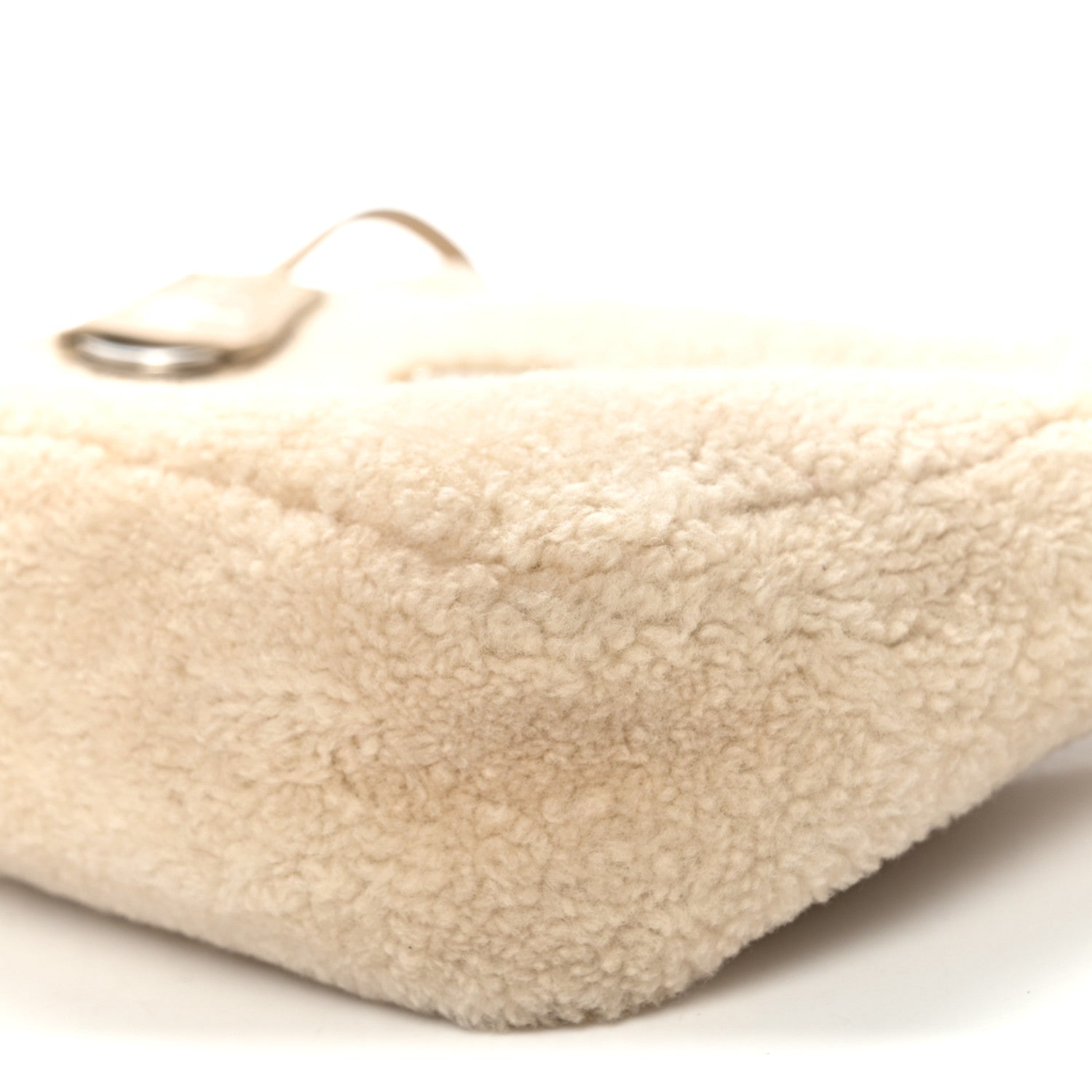 Prada Shearling Mini Re-Edition 2000 Bag Ecru 10 of 10