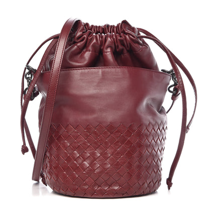 Bottega Veneta Nappa Intrecciato Drawstring Bucket Bag Barolo 1 of 9