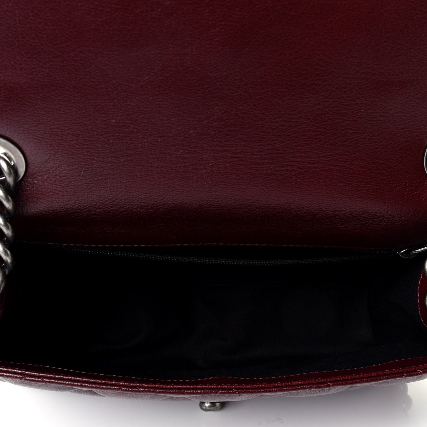 Chanel Goatskin Quilted Medium City Rock Flap Burgundy 6 of 6