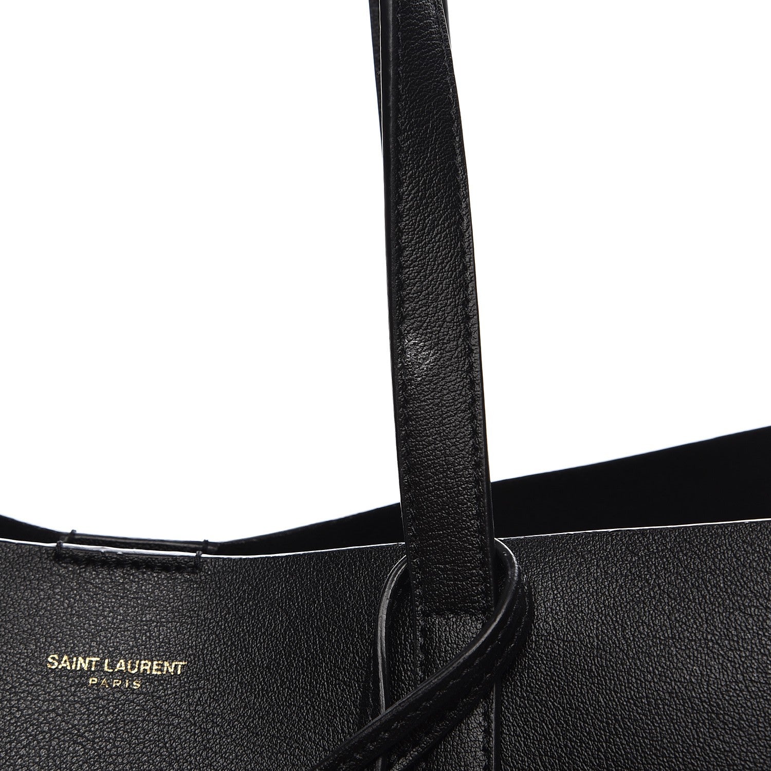 Saint Laurent Calfskin Large Shopping Tote Black 10 of 10