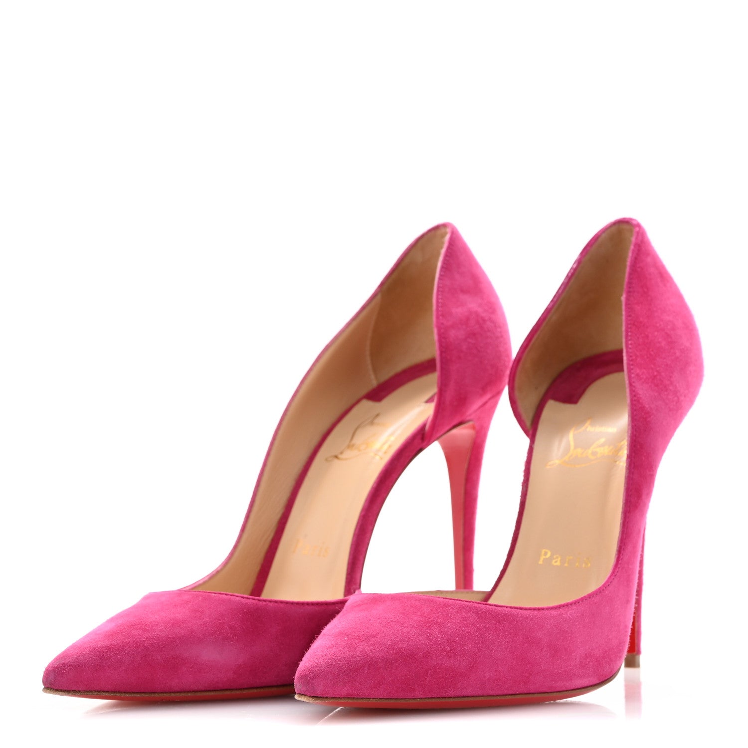 Christian Louboutin Veau Velour Iriza 100 Pumps 40 Rosa 4 of 13