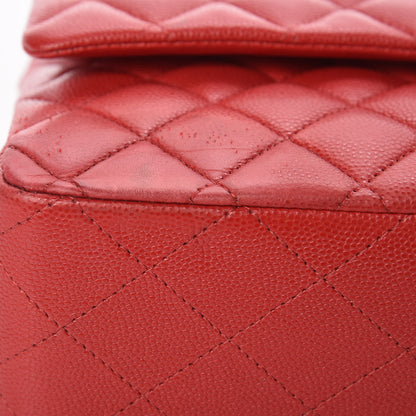 Chanel Caviar Quilted Medium Double Flap Red 10 of 10