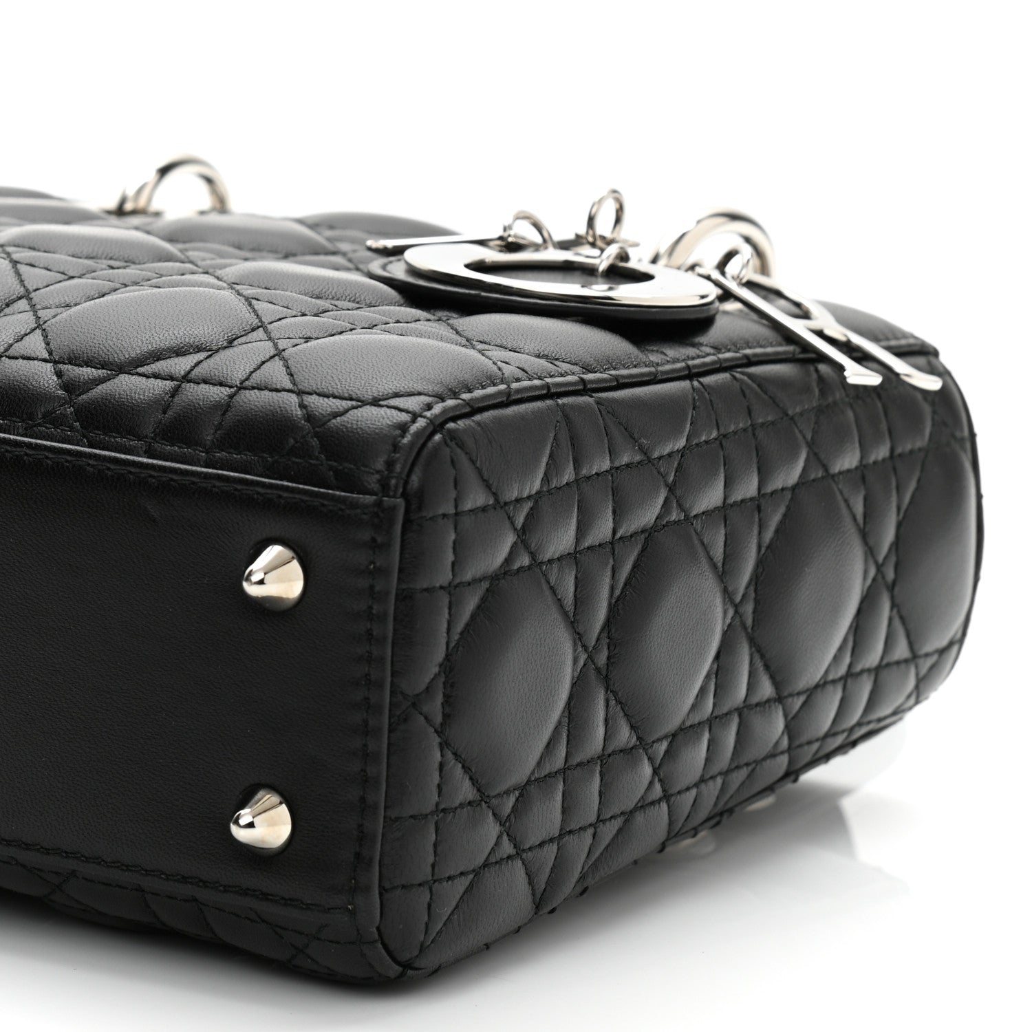 Christian Dior Lambskin Cannage Small Lucky Badges My Lady Dior Black 10 of 11