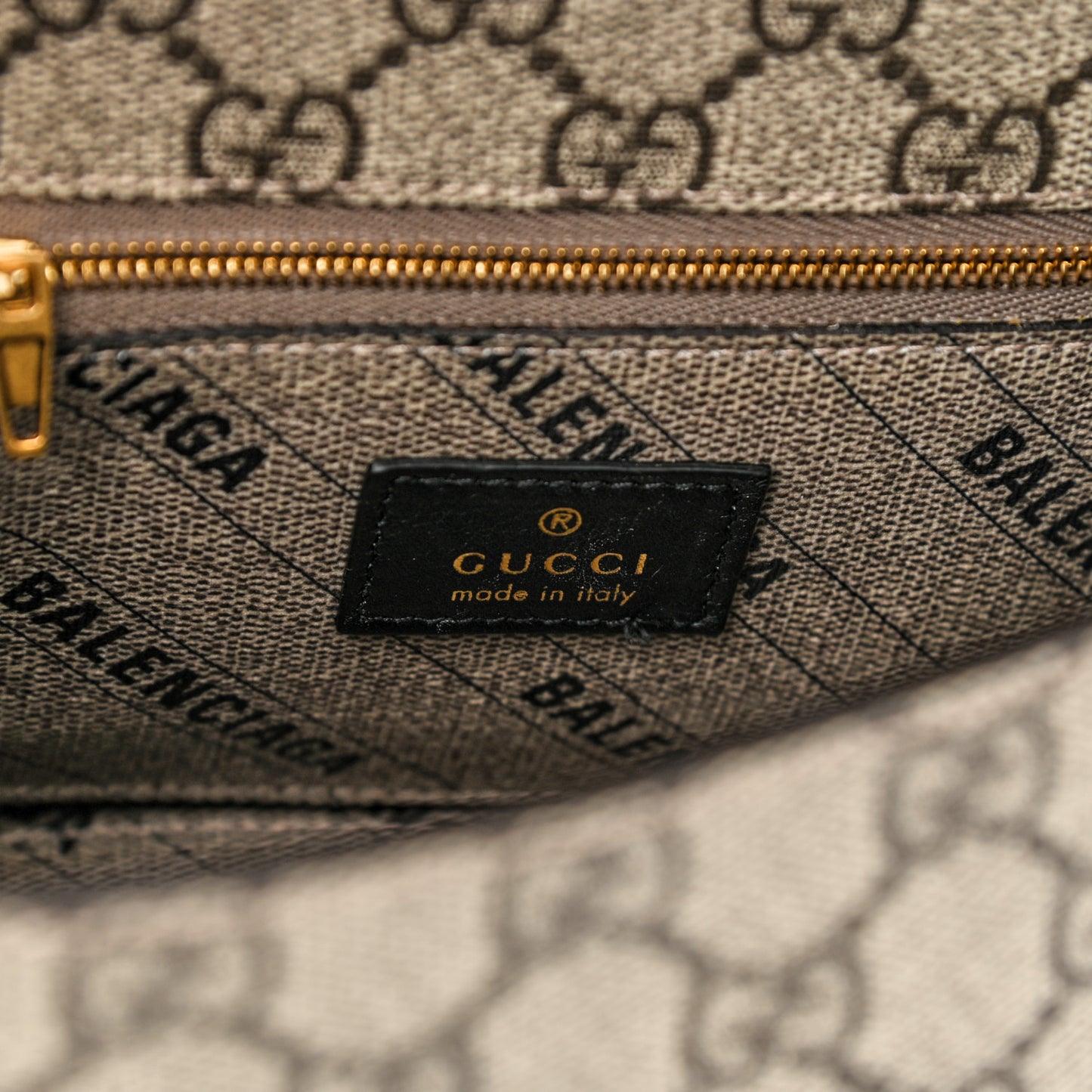 X GUCCI GG Supreme Monogram Small Hourglass Top Handle Bag Beige Ebony