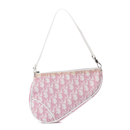 Christian Dior Monogram Mini Saddle Pochette Pink 1 of 15