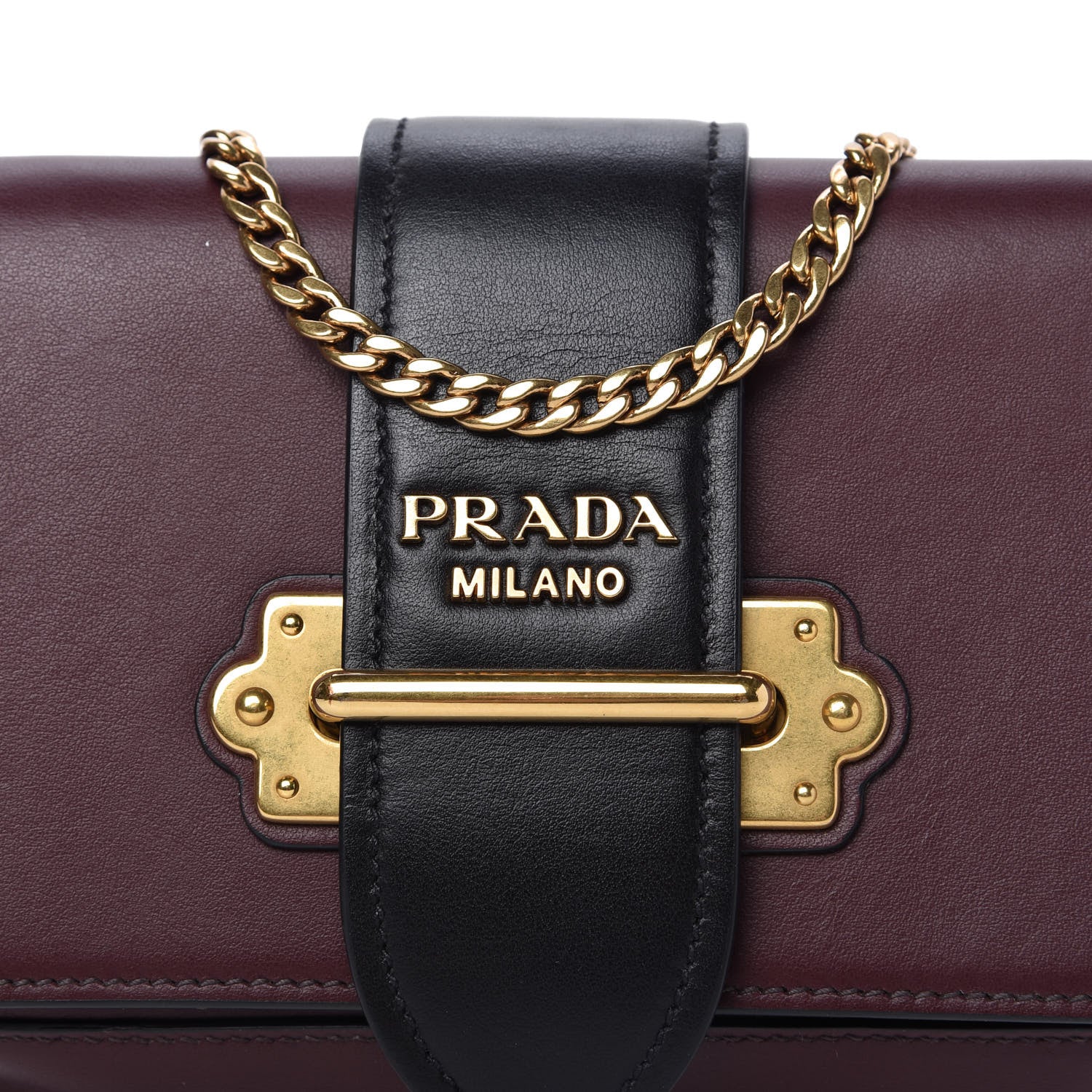 Prada City Calf Cahier Belt Bag Granato Black 11 of 11