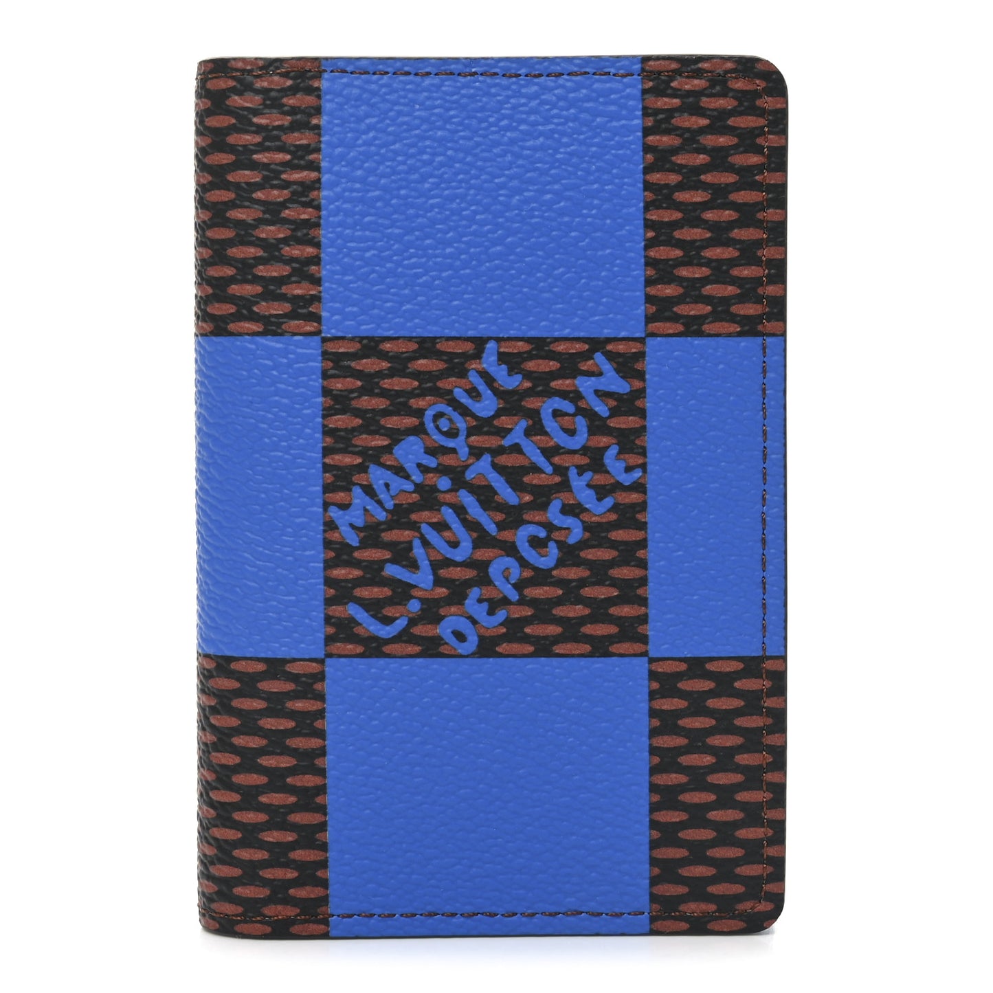 Damier Pop Pocket Organizer Blue