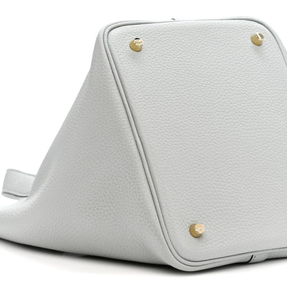 Hermes Taurillon Clemence Picotin Lock 22 MM Gris Platine 9 of 13