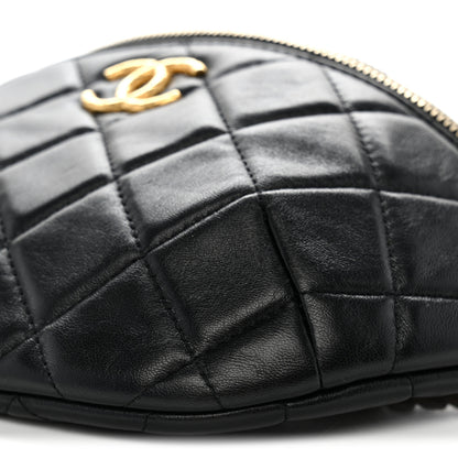 Chanel Lambskin Quilted Pillow Crush Belt Bag Black 9 of 10