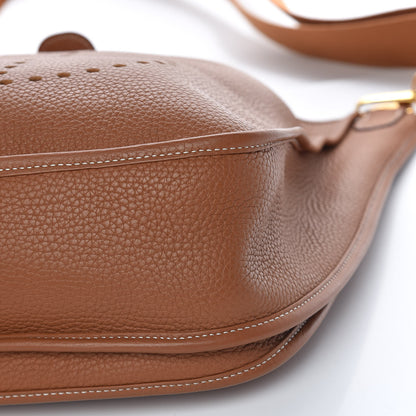 Hermes Taurillon Clemence Evelyne III GM Gold 13 of 15