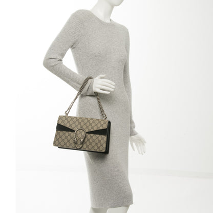 Gucci GG Supreme Monogram Small Dionysus Shoulder Bag Black 2 of 14