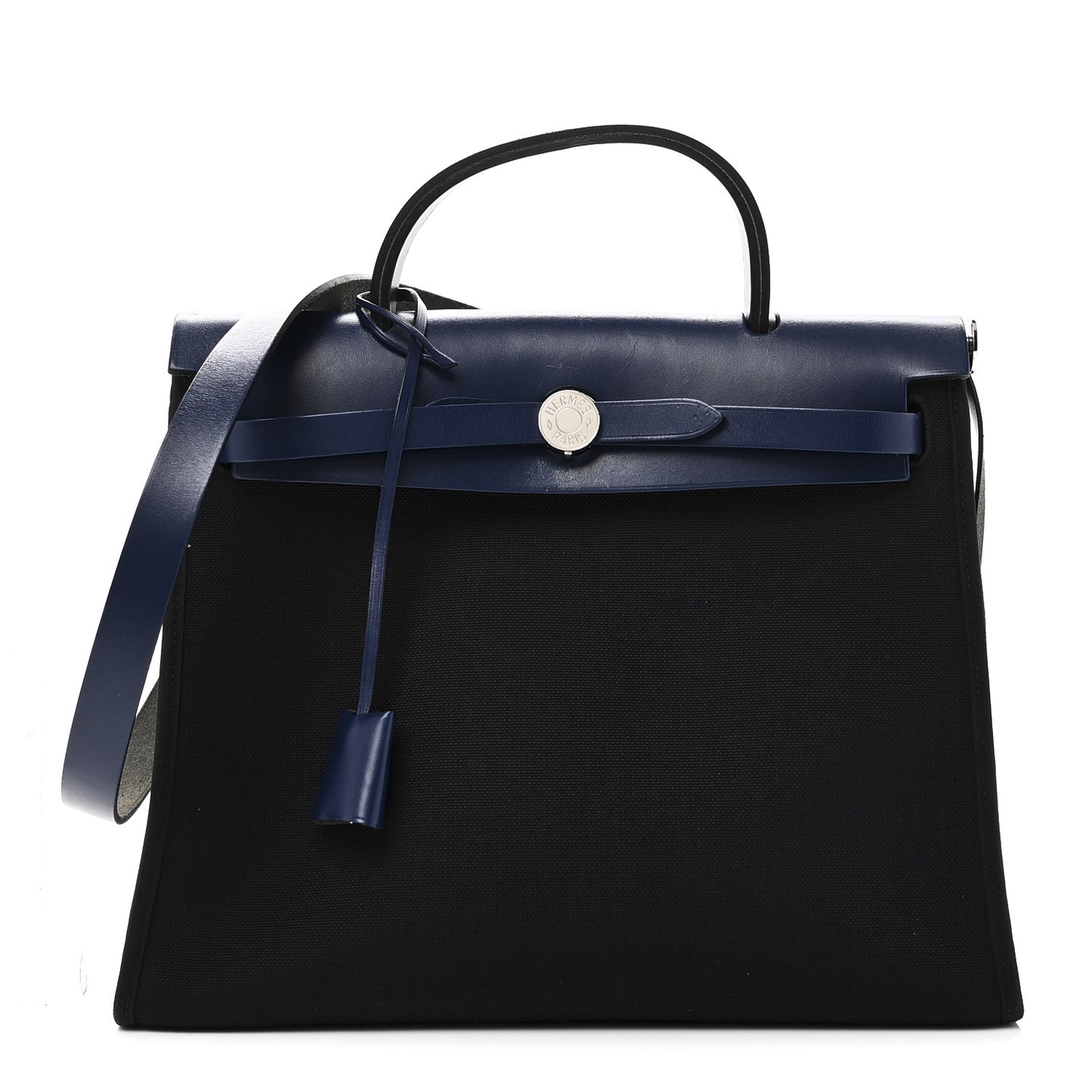 Military Toile Vache Hunter Herbag Zip 31 PM Black Bleu Saphir
