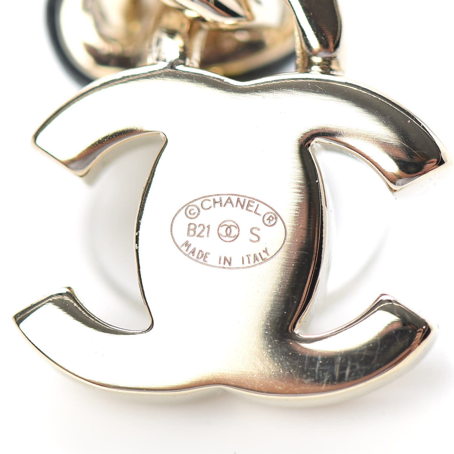 Chanel Lambskin CC Turnlock Drop Earrings Gold Black 4 of 4