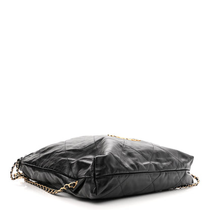 Chanel Shiny Calfskin Quilted Chanel 22 Backpack Black 4 of 10
