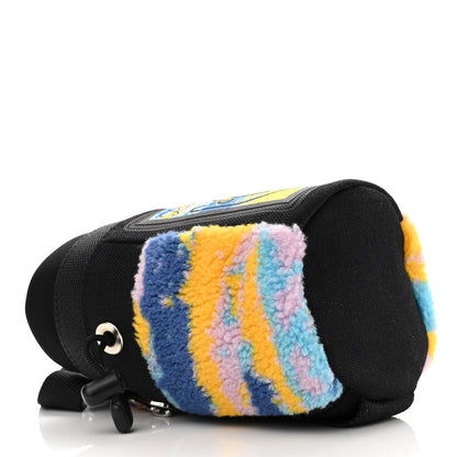 Loewe Neoprene Wool Camouflage Eye/LOEWE/Nature Chalk Drawstring Bag Black Multicolor 4 of 10