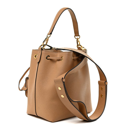 Louis Vuitton Calfskin Lockme Bucket MM Arizona Beige 3 of 27