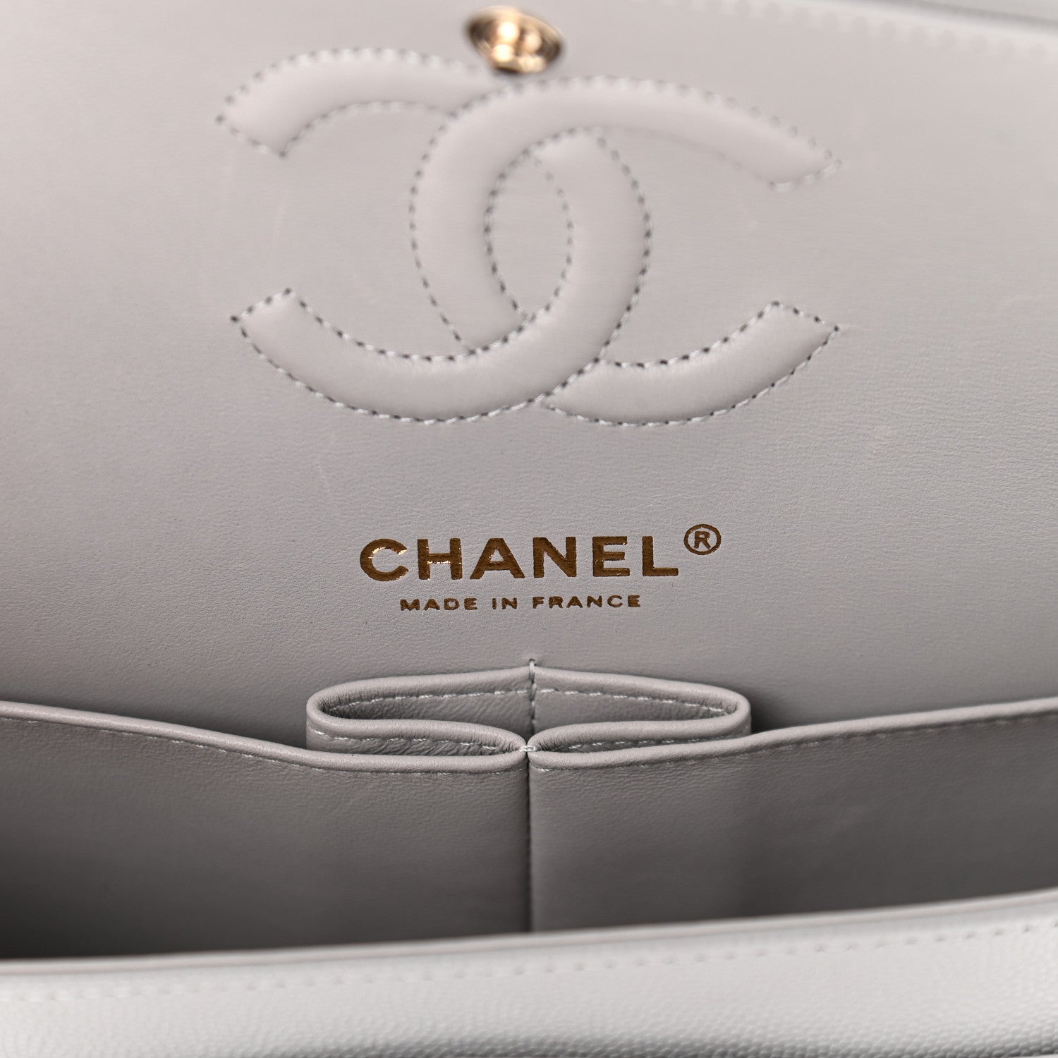 Chanel Caviar Quilted Small Double Flap Grey 6 of 10