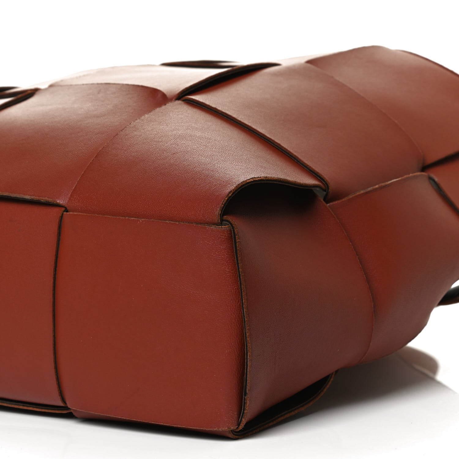 Bottega Veneta Nappa Maxi Intrecciato Mens Arco Tote Red Brown 12 of 12