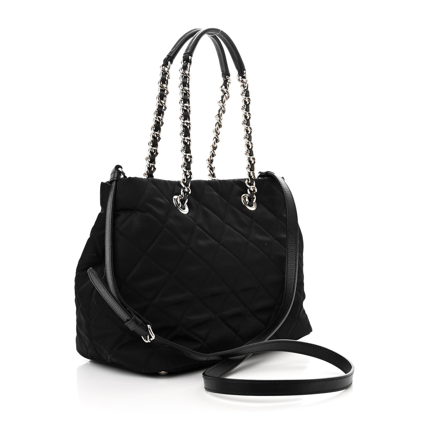 Prada Nylon Tessuto Impuntu Quilted Tote Black 4 of 10